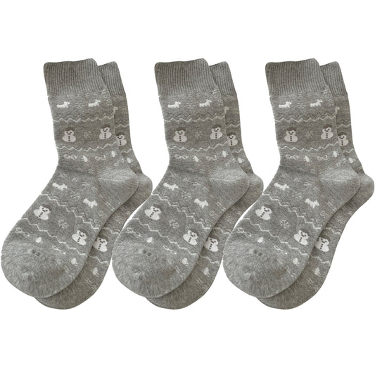 Anna-Kaci Women's Cotton Blend Socks 3-Pair Pack with Cute Animal Print Comfortable and Soft