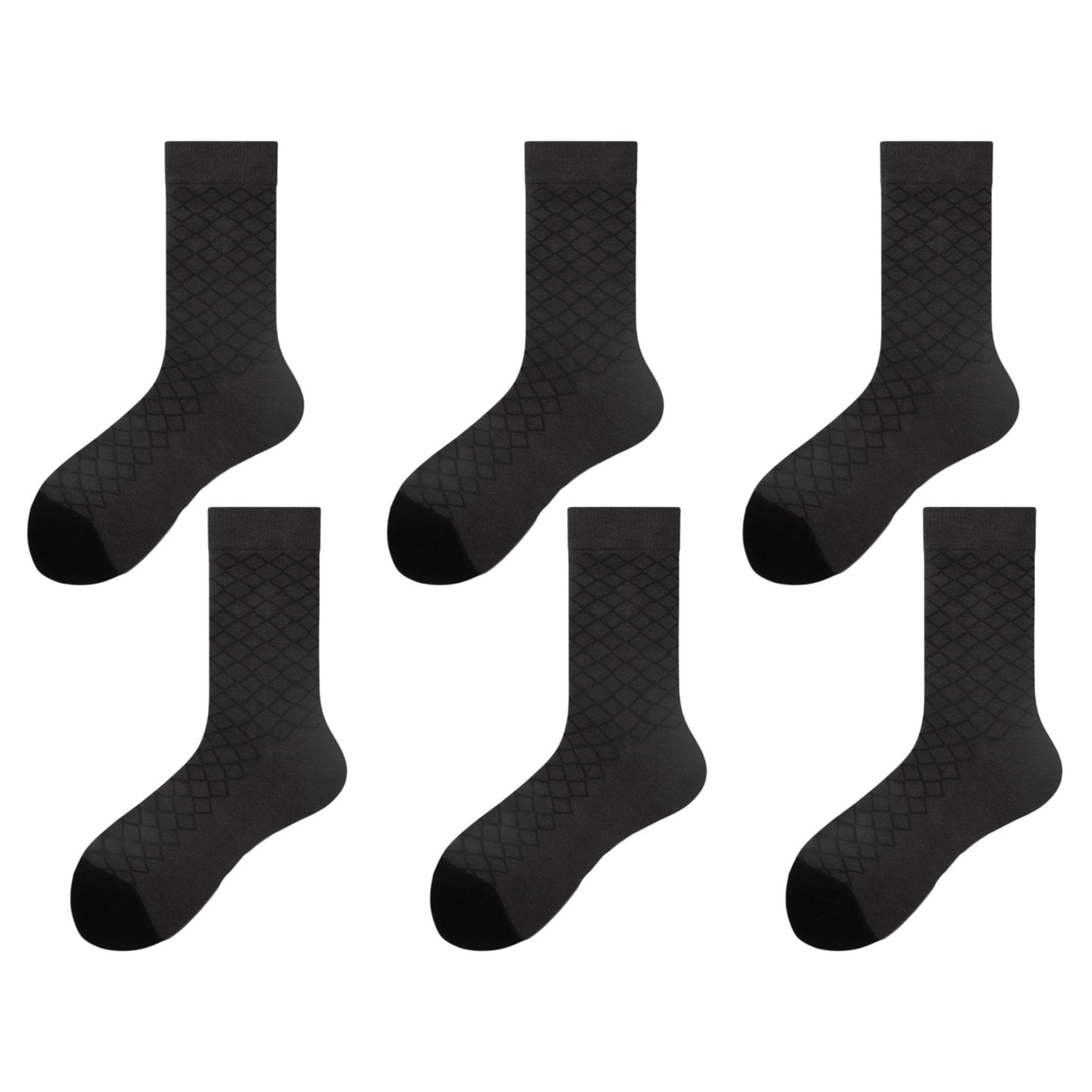 Anna-Kaci 6pk Men's Socks with Geometric Pattern