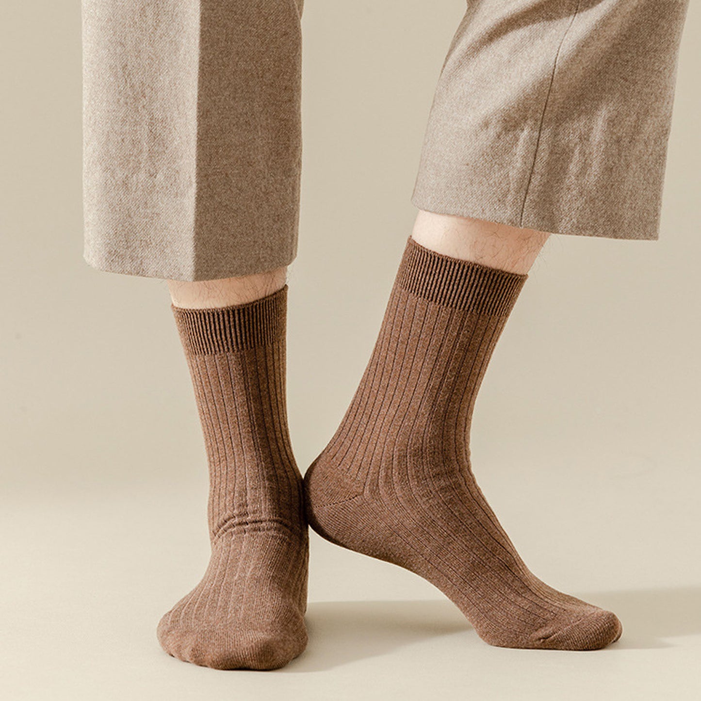 Anna-Kaci 6pk Men's Wool Crew Socks - Soft, Durable & Anti - Pilling