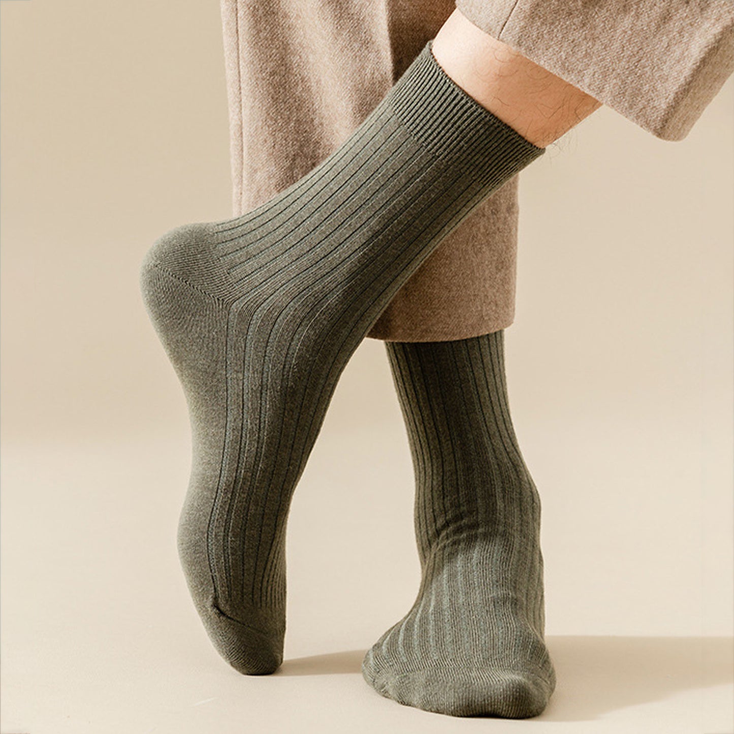Anna-Kaci 6pk Men's Wool Crew Socks - Soft, Durable & Anti - Pilling