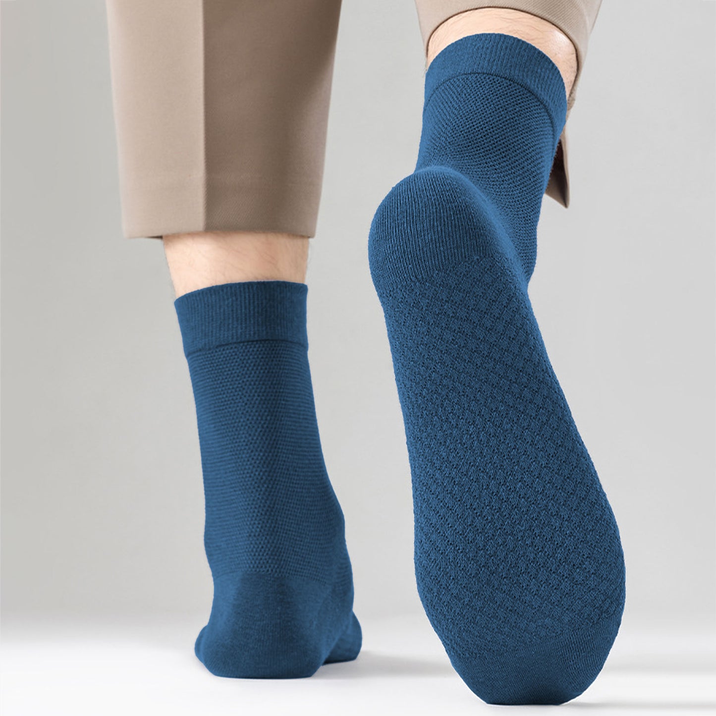 Anna-Kaci Men's Breathable Ankle Socks 6pk with Honeycomb Structure
