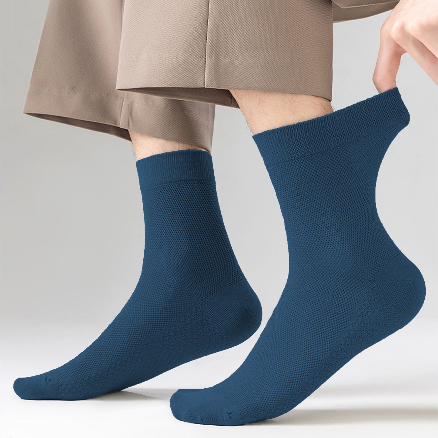 Anna-Kaci Men's Breathable Ankle Socks 6pk with Honeycomb Structure