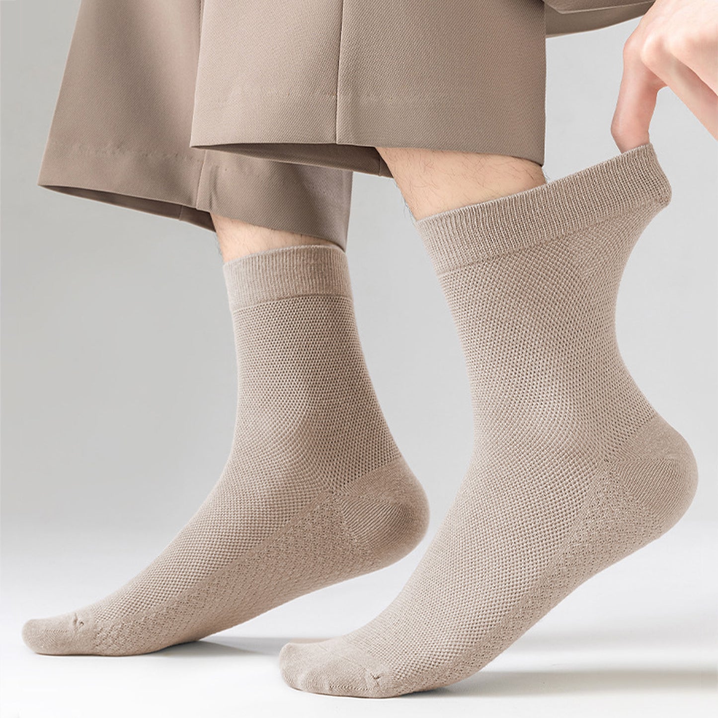 Anna-Kaci Men's Breathable Ankle Socks 6pk with Honeycomb Structure