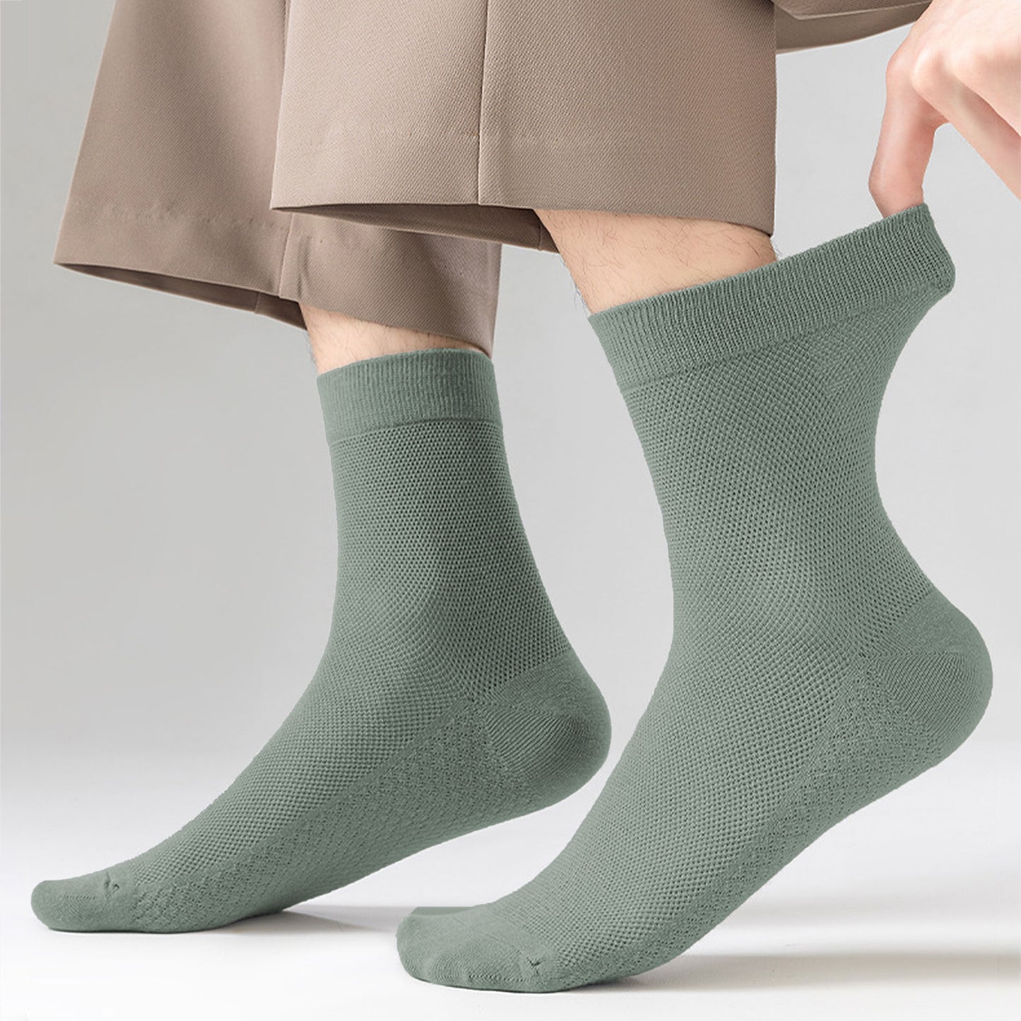Anna-Kaci Men's Breathable Ankle Socks 6pk with Honeycomb Structure