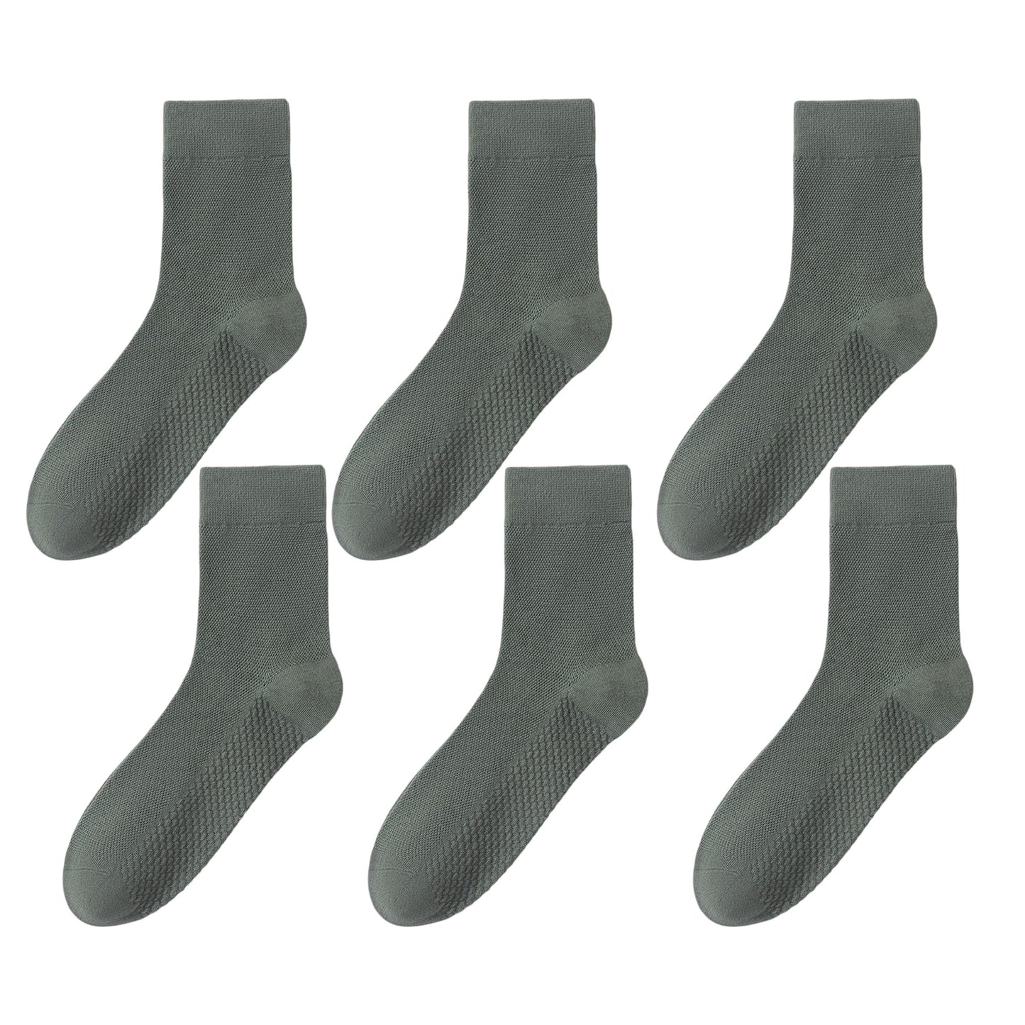 Anna-Kaci Men's Breathable Ankle Socks 6pk with Honeycomb Structure