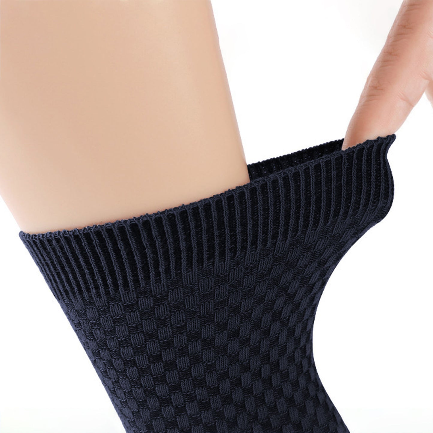 Anna-Kaci 6pk Men's Textured Crew Socks - Breathable & Comfortable