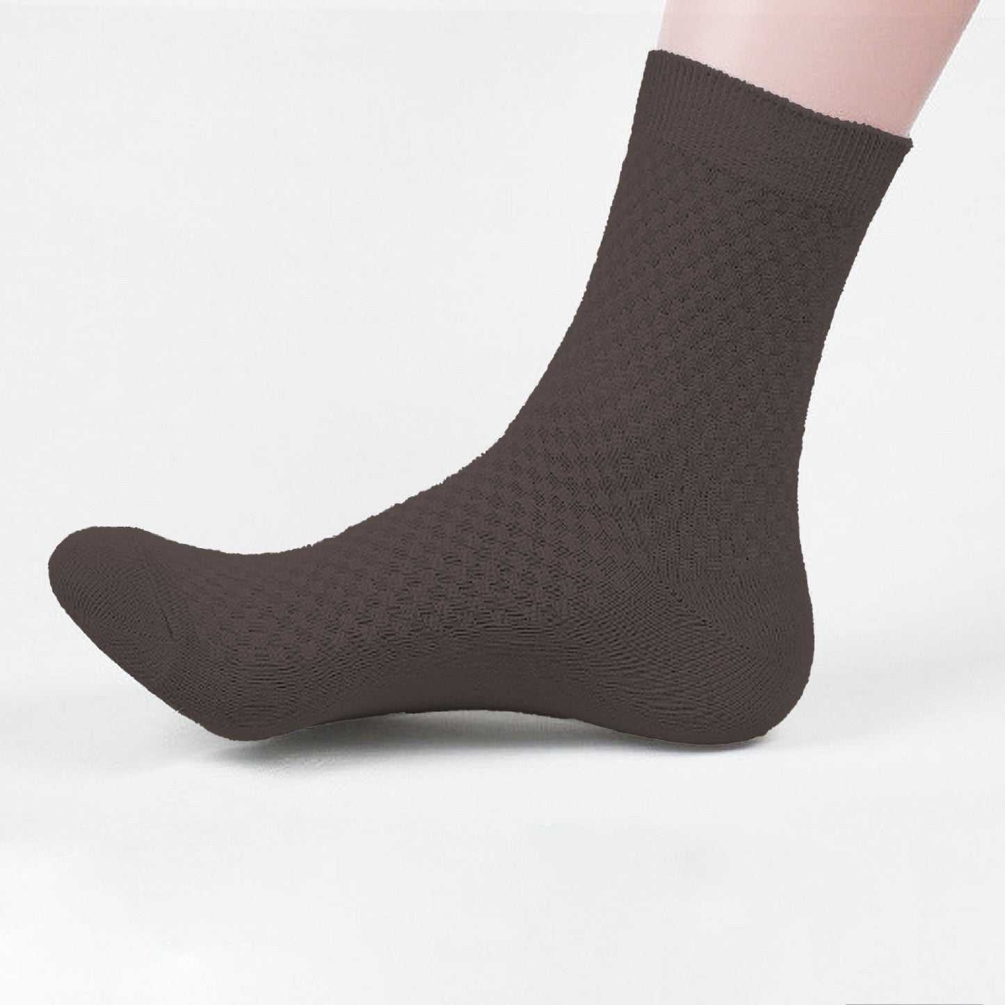 Anna-Kaci 6pk Men's Textured Crew Socks - Breathable & Comfortable