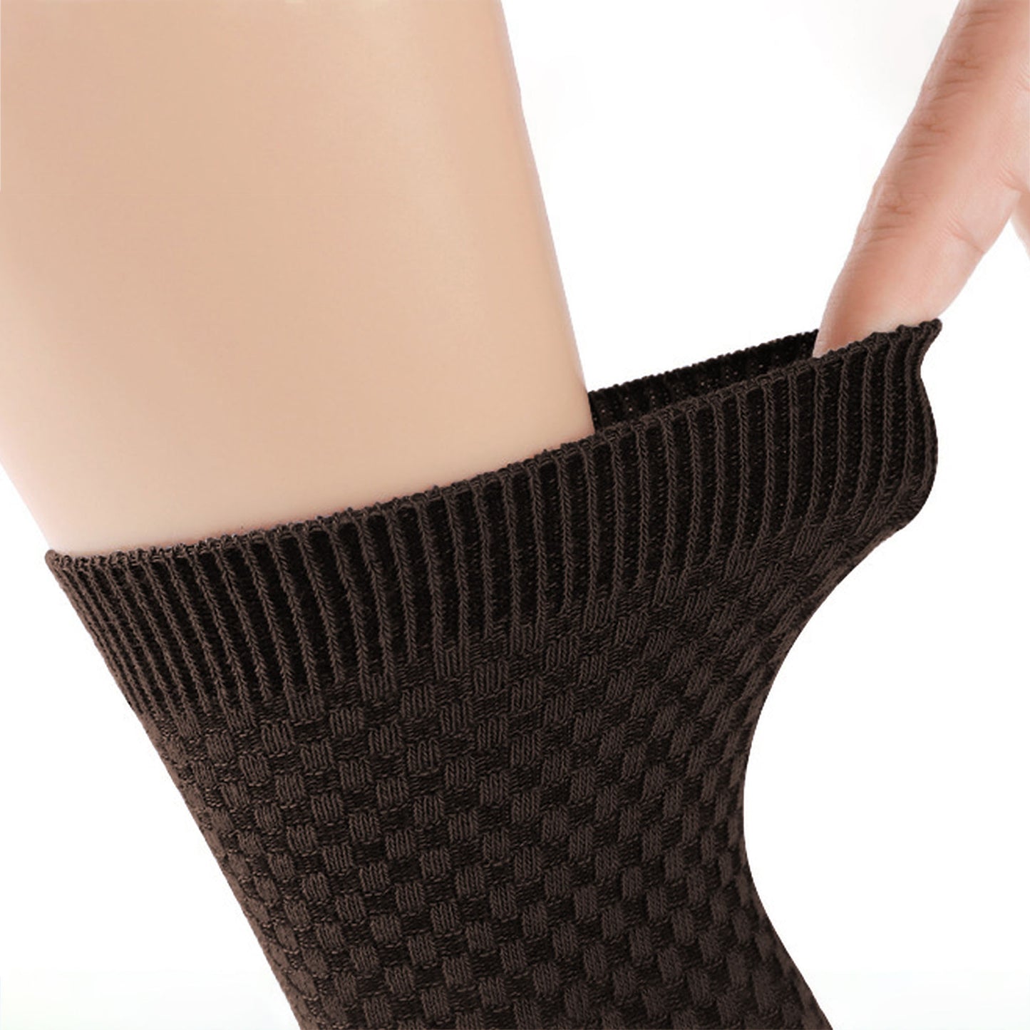 Anna-Kaci 6pk Men's Textured Crew Socks - Breathable & Comfortable