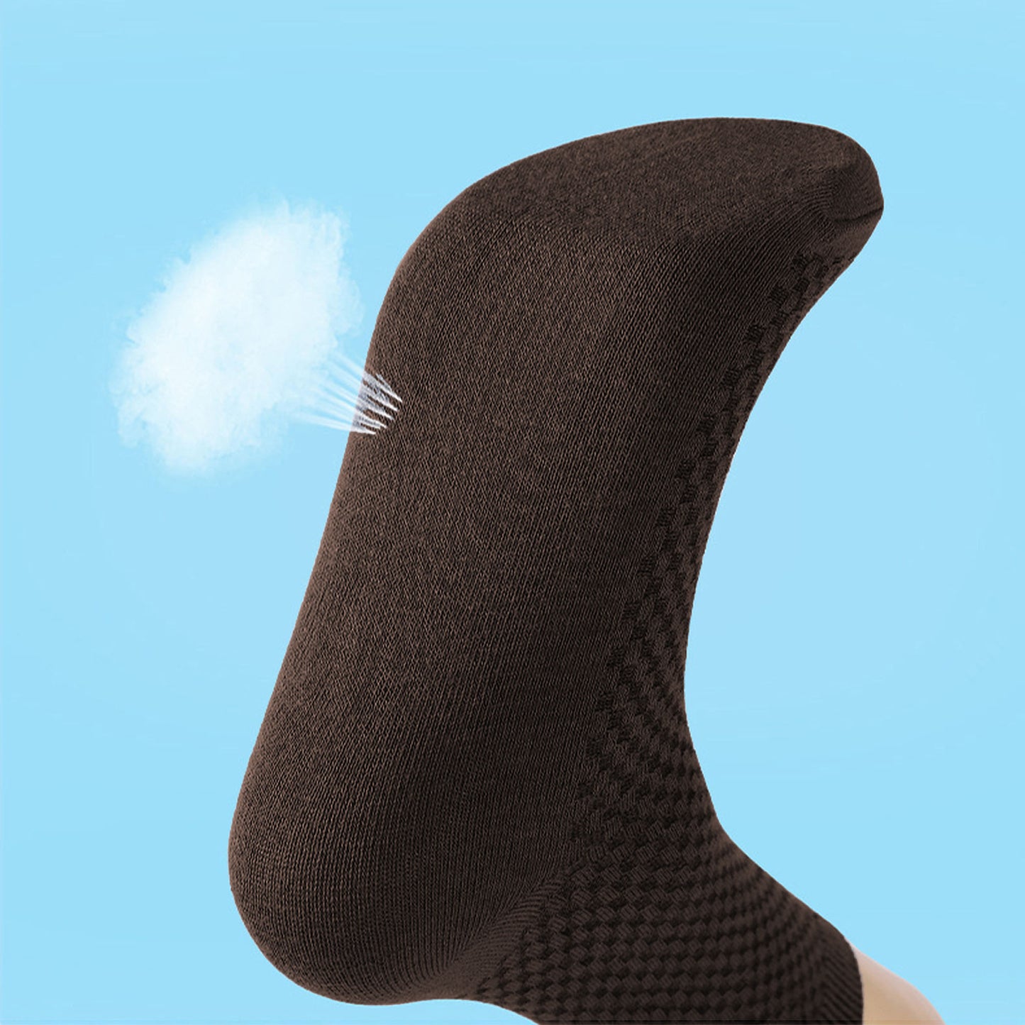Anna-Kaci 6pk Men's Textured Crew Socks - Breathable & Comfortable