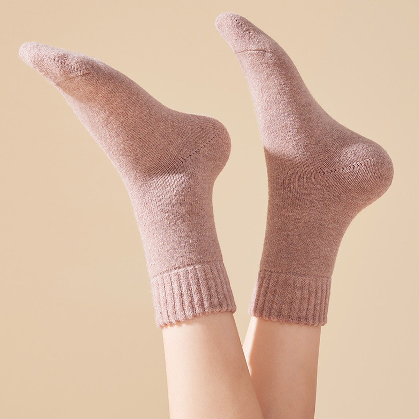 Anna-Kaci Women's 3-Pack Thermal Wool Blend Socks with Plush Lining for Winter Warmth