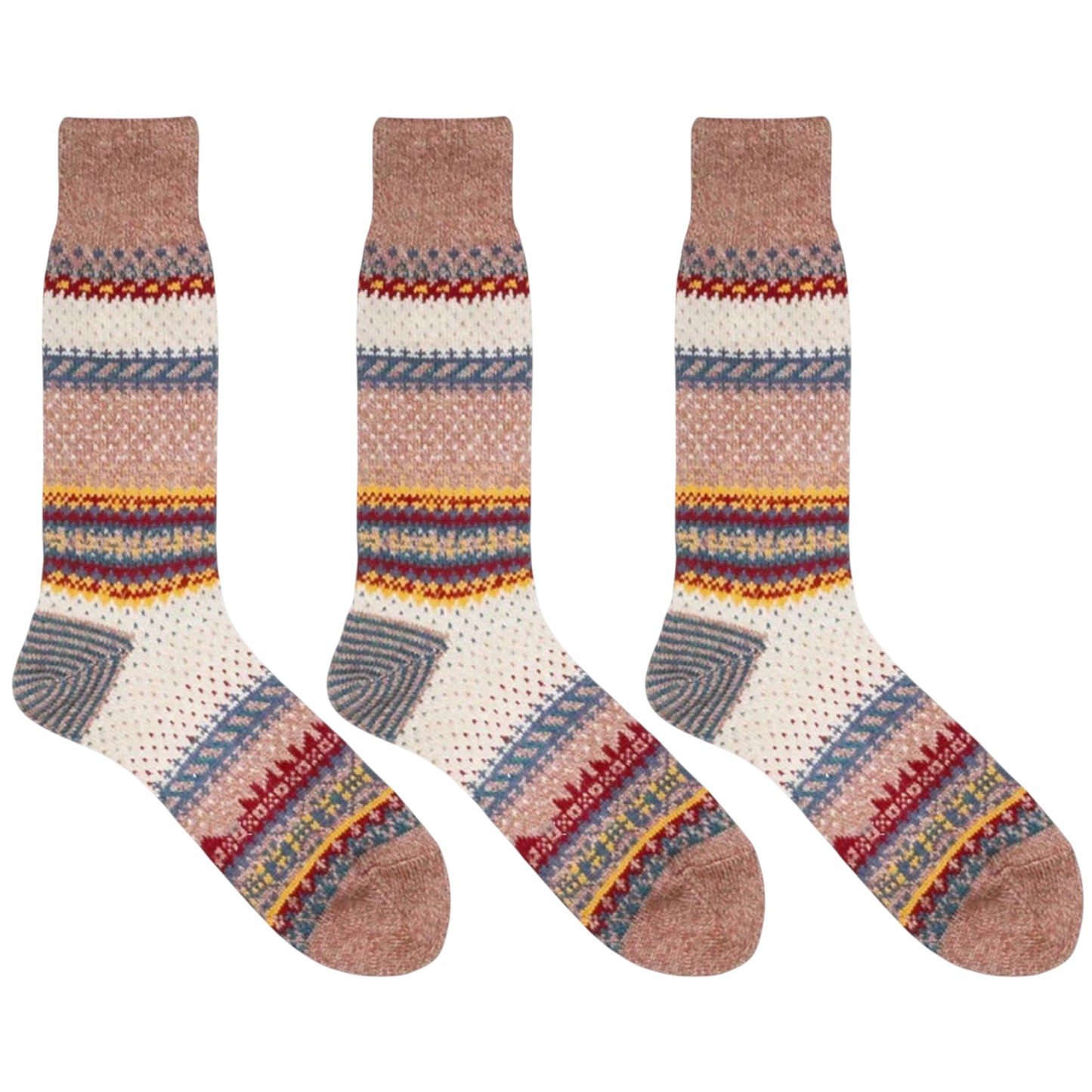 Anna-Kaci Women's 3-Pack Retro Cotton Crew Socks Soft Breathable Mid Calf Warm Everyday Wear