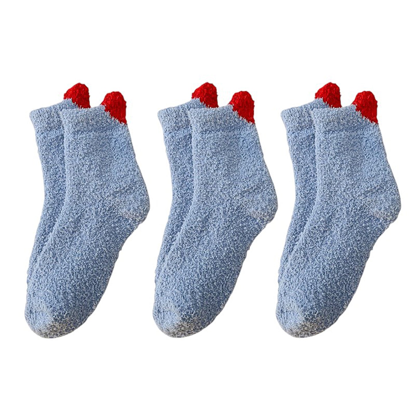 Anna-Kaci Women's 3 Pairs Coral Fleece Home Sleep Socks Warm Plush Indoor Cozy Socks