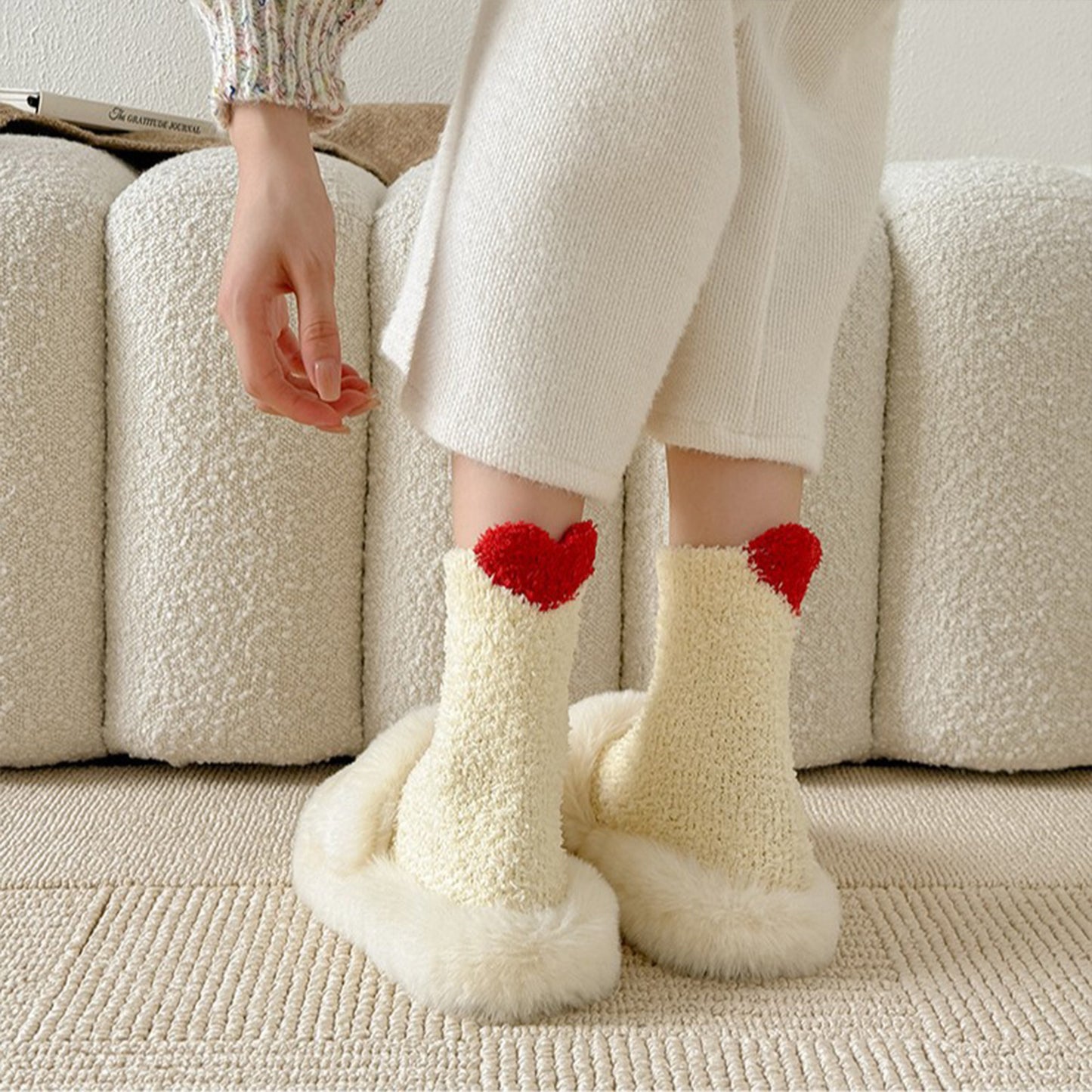 Anna-Kaci Women's 3 Pairs Coral Fleece Home Sleep Socks Warm Plush Indoor Cozy Socks