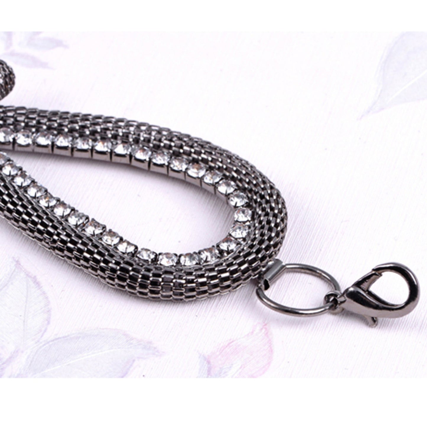 Anna-Kaci Women's Braided Waist Chain with Bow Accent and Crystal Center Adjustable Fit