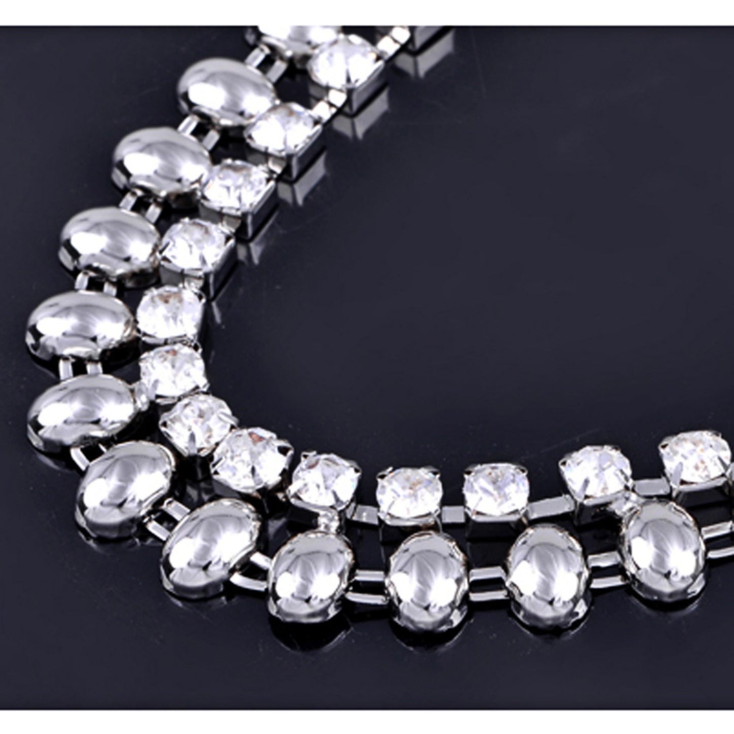 Anna-Kaci Women's Double Row Crystal Waist Chain with Adjustable Extender