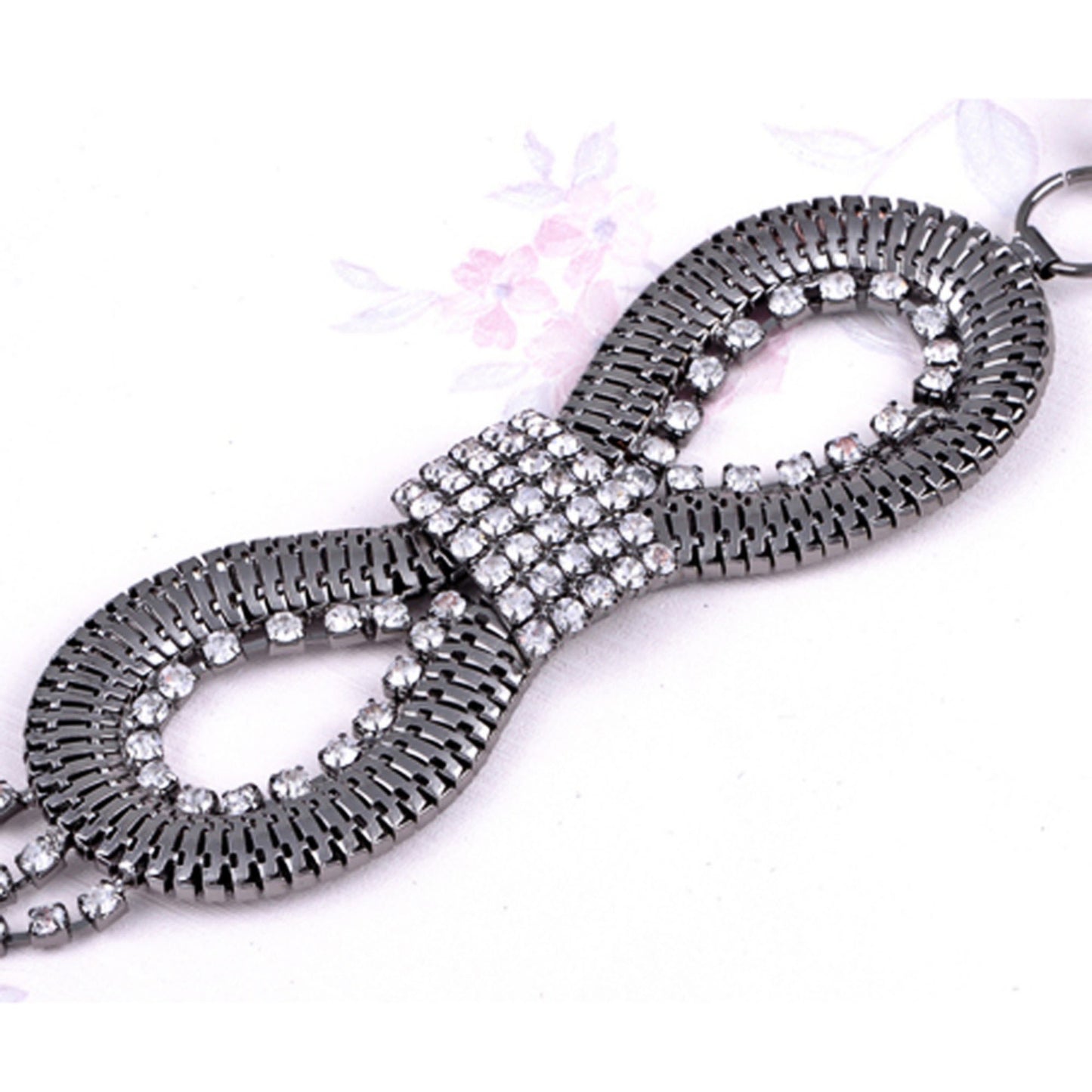 Anna-Kaci Women's Bow Waist Chain with Crystal Accents and Adjustable Extender