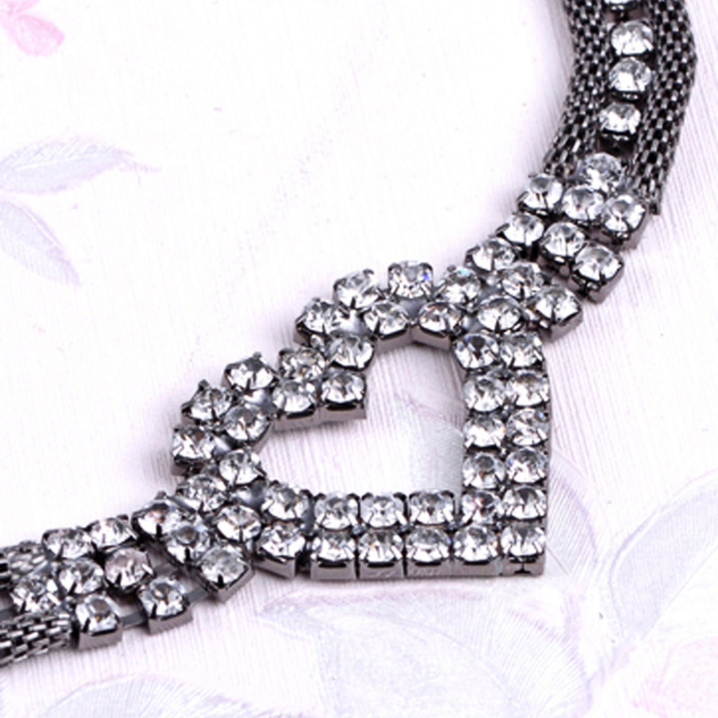Anna-Kaci Women's Crystal Heart Accent Waist Chain Adjustable Belly Jewelry