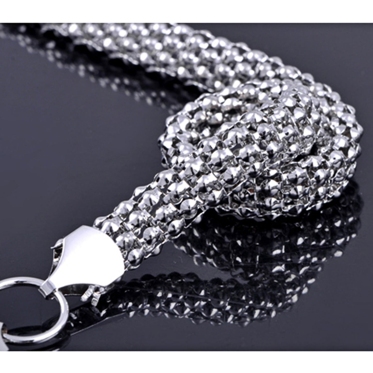 Anna-Kaci Women's Crystal Circle and Floral Accent Waist Chain Adjustable Belly Jewelry
