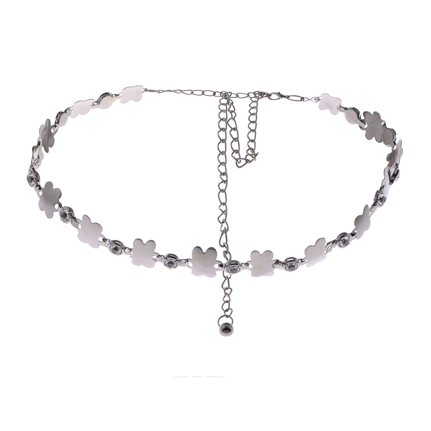 Anna-Kaci Women's Linked Flower Waist Chain with Adjustable Extender