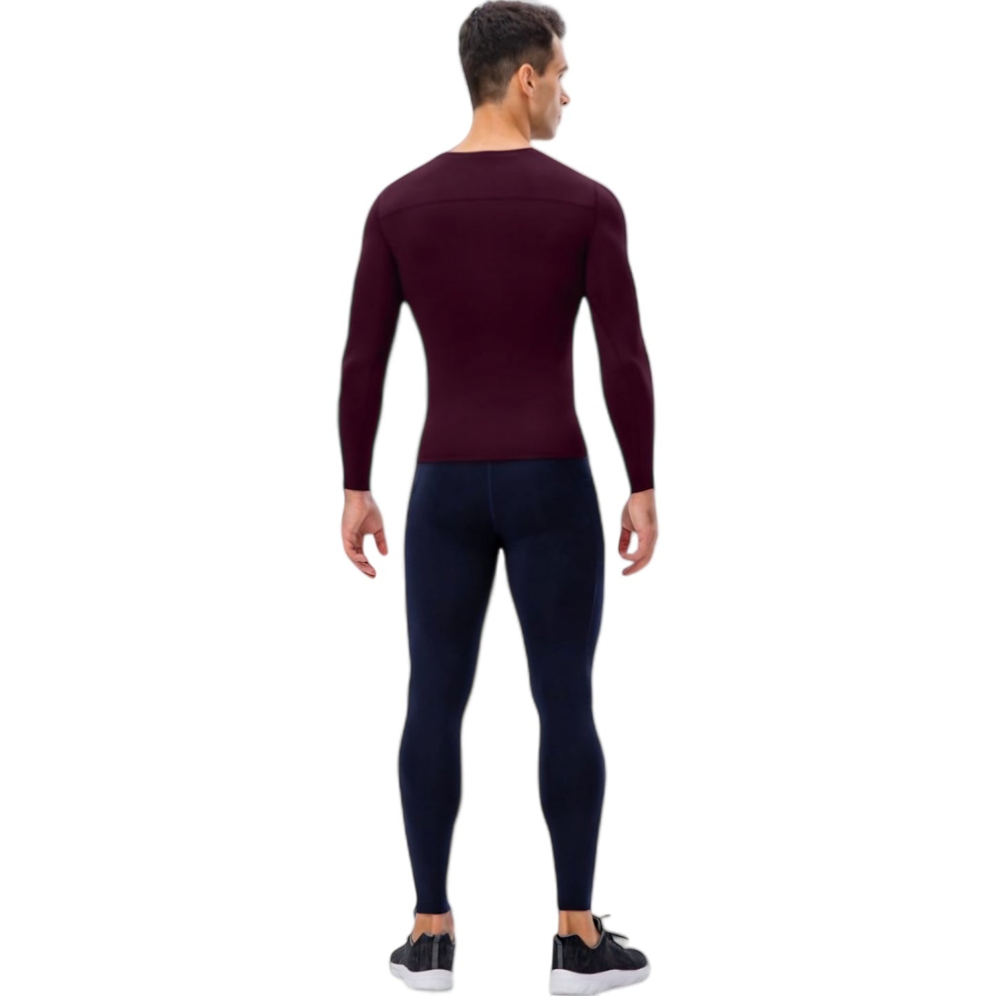 Anna-Kaci Active Men's Long Sleeve Compression Shirt with Crew Neck and Moisture-Wicking Stretch Fabric