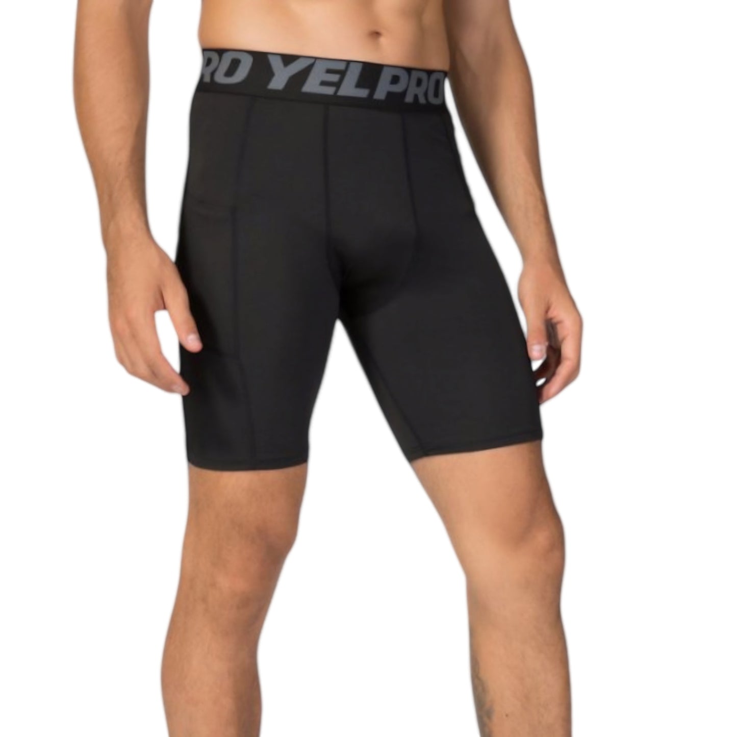 Anna-Kaci Active Men's Compression Fit Performance Shorts with Wide Waistband and Moisture-Wicking Stretch Fabric