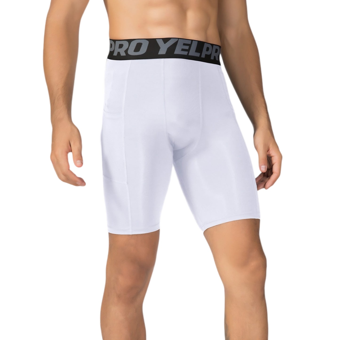 Anna-Kaci Active Men's Compression Fit Performance Shorts with Wide Waistband and Moisture-Wicking Stretch Fabric