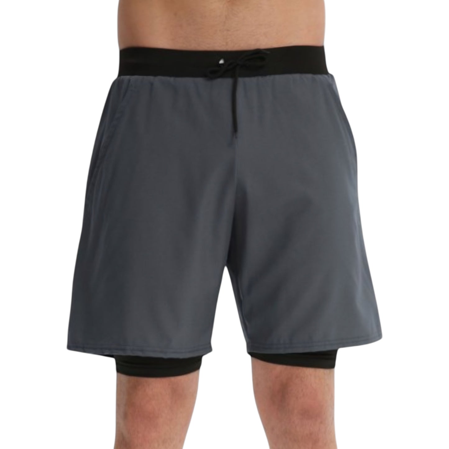 Anna-Kaci Active Men's 2-in-1 Performance Training Shorts with Inner Compression Liner and Adjustable Drawstring Waist