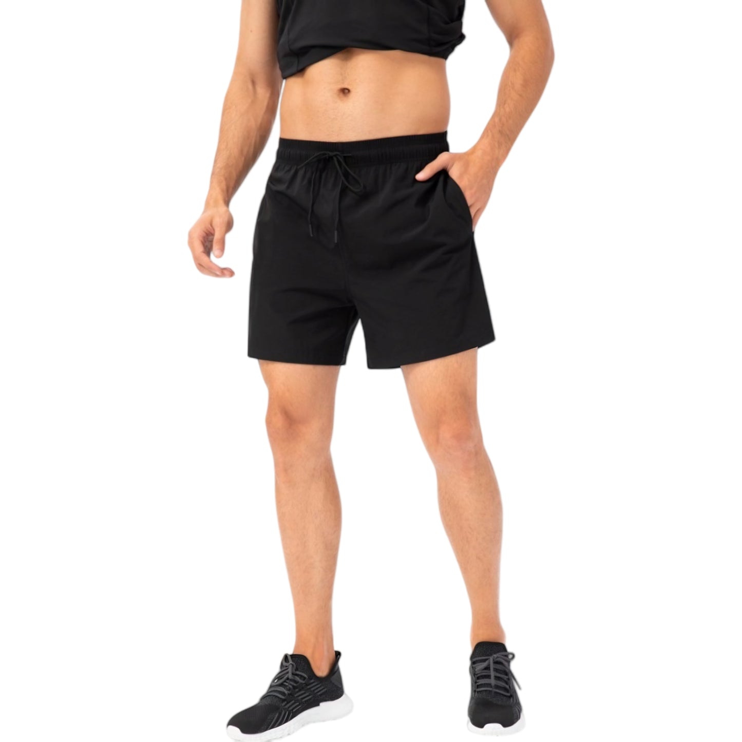 Anna-Kaci Active Men's Quick-Dry Athletic Shorts with Adjustable Drawstring Waist and Side Pockets for Active Training