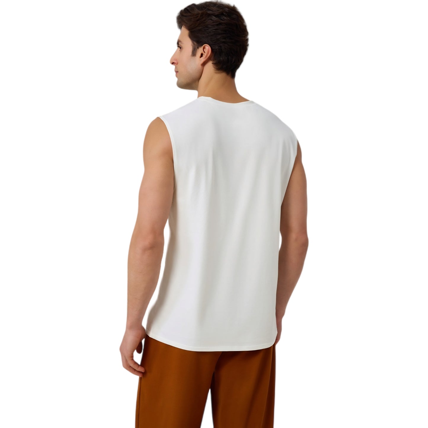 Anna-Kaci Active Men's Sleeveless Crew Neck Ribbed Tank Top with Relaxed Fit and Stretch Fabric