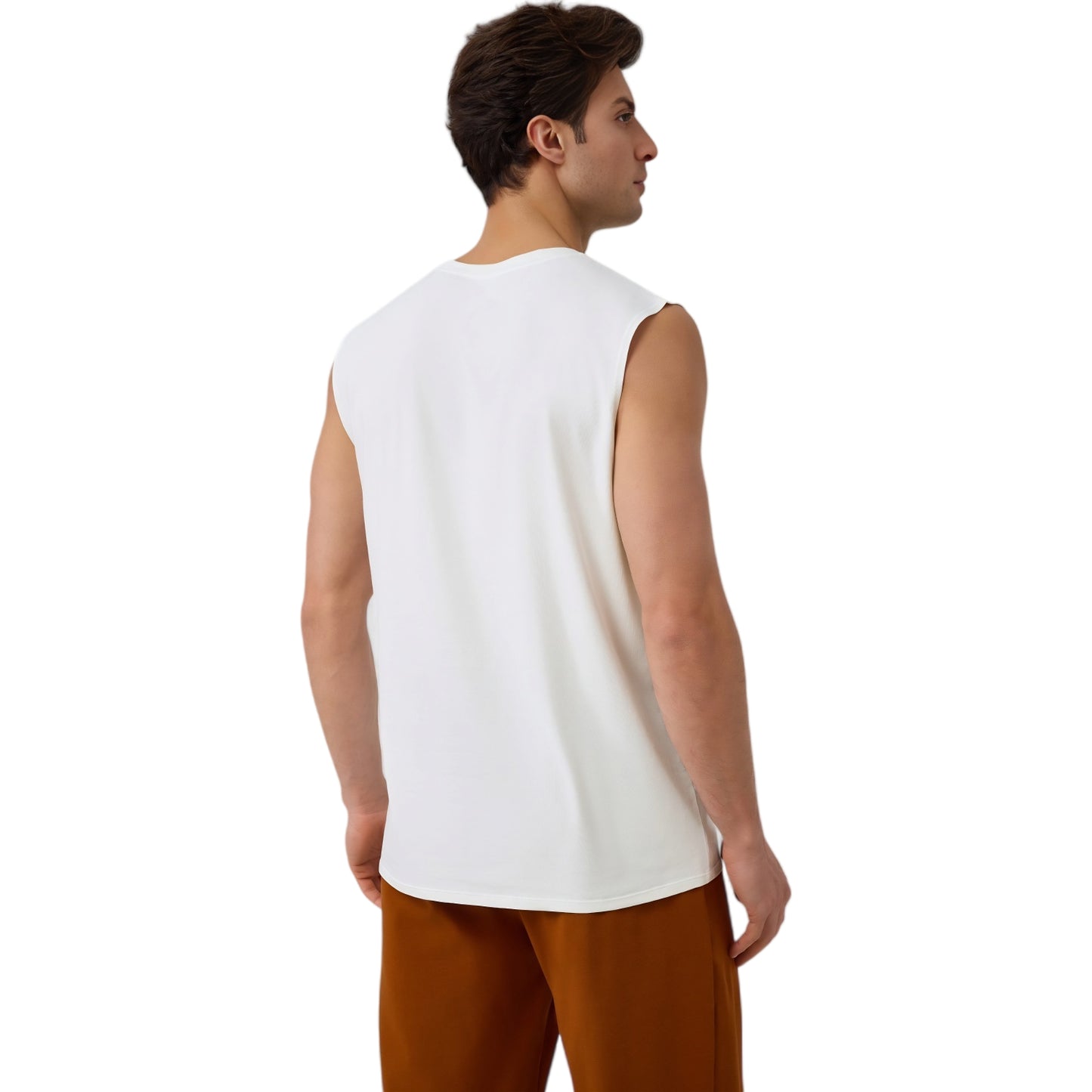Anna-Kaci Active Men's Sleeveless Crew Neck Ribbed Tank Top with Relaxed Fit and Stretch Fabric