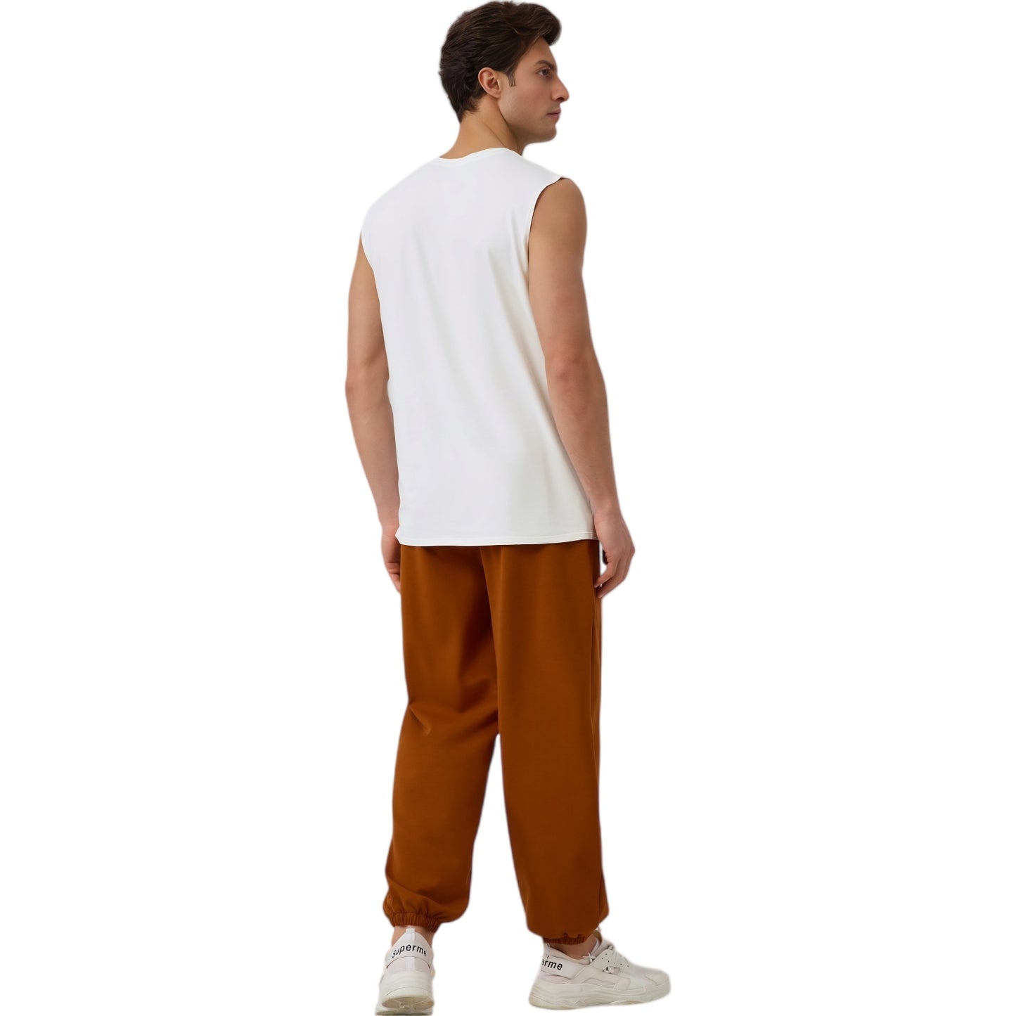 Anna-Kaci Active Men's Sleeveless Crew Neck Ribbed Tank Top with Relaxed Fit and Stretch Fabric