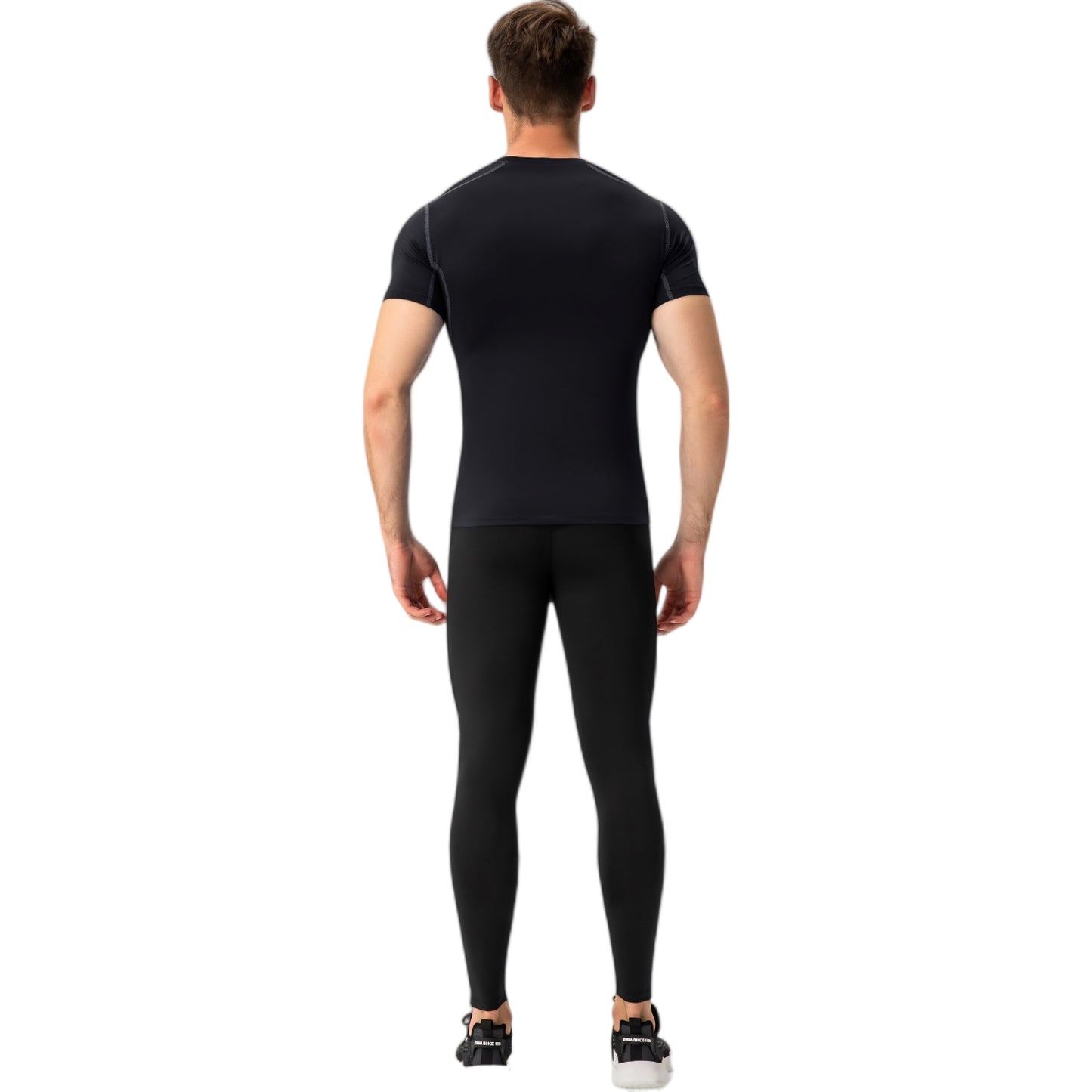 Anna-Kaci Active Men's Short Sleeve Compression Shirt with Stretch Fit and Moisture-Wicking Fabric