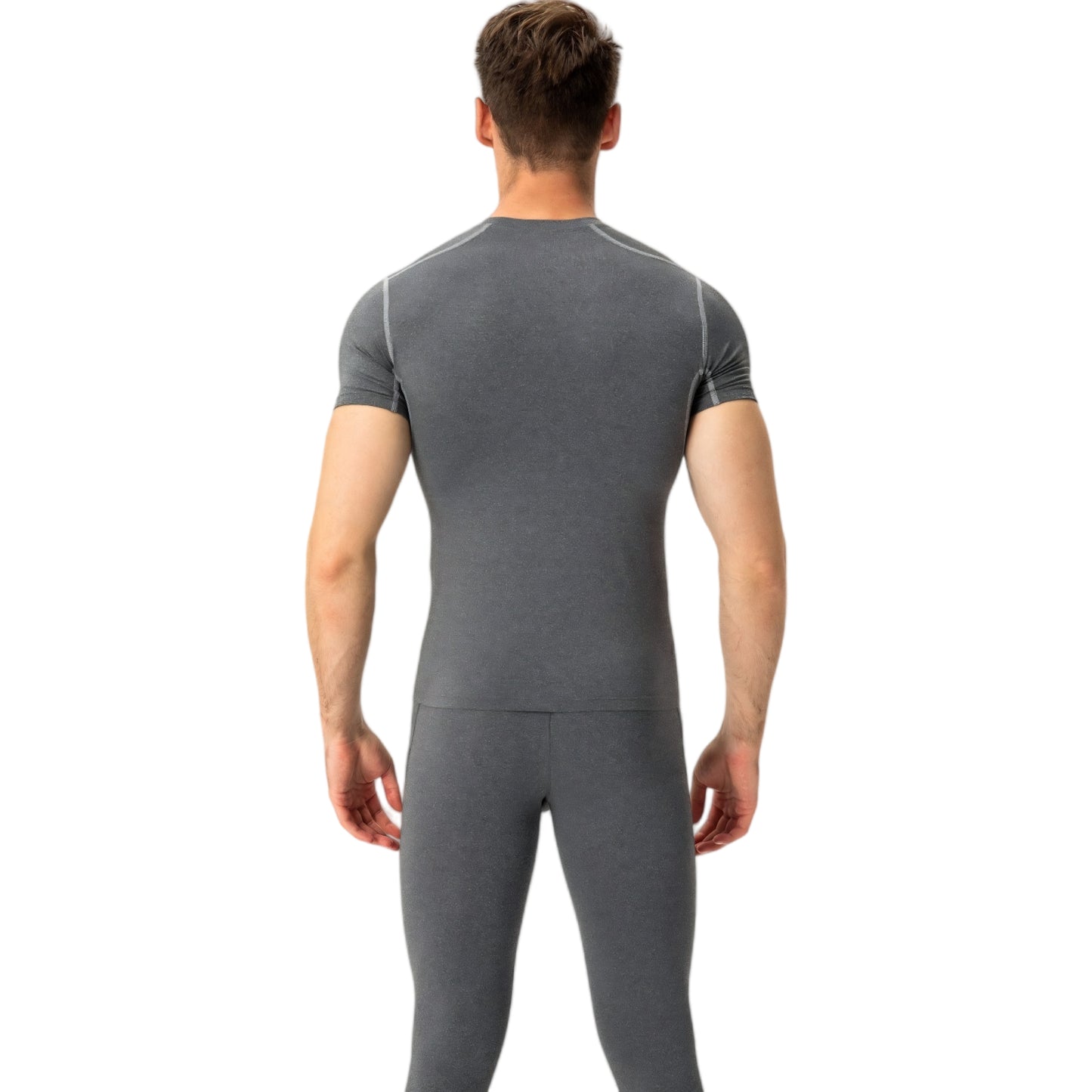 Anna-Kaci Active Men's Short Sleeve Compression Shirt with Stretch Fit and Moisture-Wicking Fabric