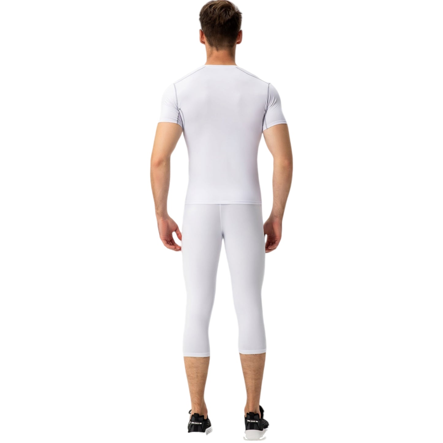 Anna-Kaci Active Men's Short Sleeve Compression Shirt with Stretch Fit and Moisture-Wicking Fabric