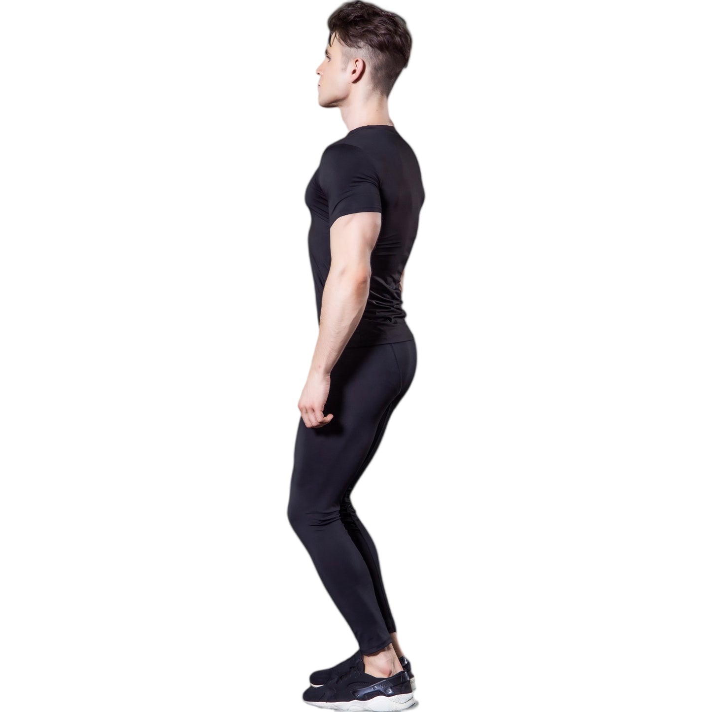 Anna-Kaci Active Men's V-Neck Short Sleeve Athletic Shirt with Stretch Fabric and Fitted Silhouette