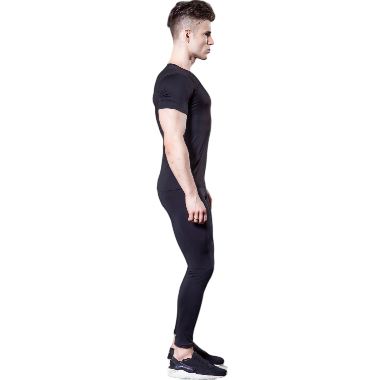 Anna-Kaci Active Men's V-Neck Short Sleeve Athletic Shirt with Stretch Fabric and Fitted Silhouette