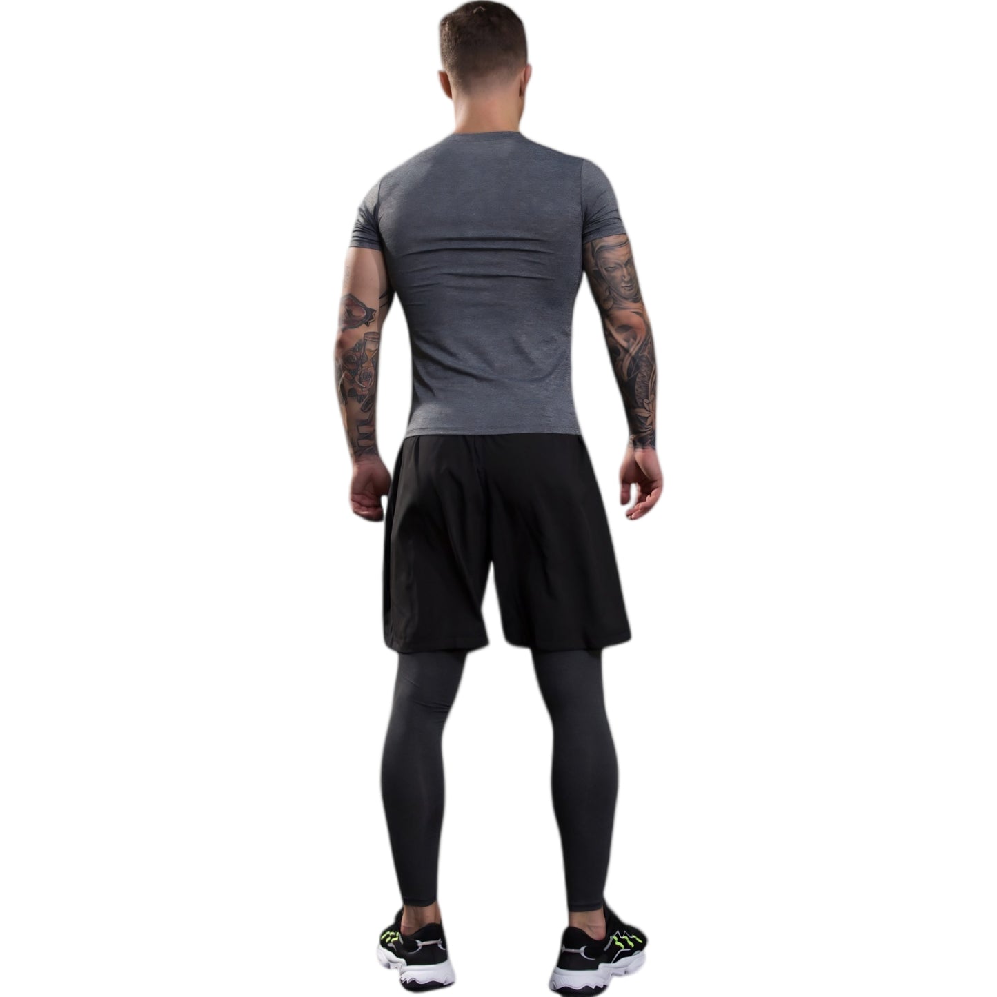 Anna-Kaci Active Men's V-Neck Short Sleeve Athletic Shirt with Stretch Fabric and Fitted Silhouette