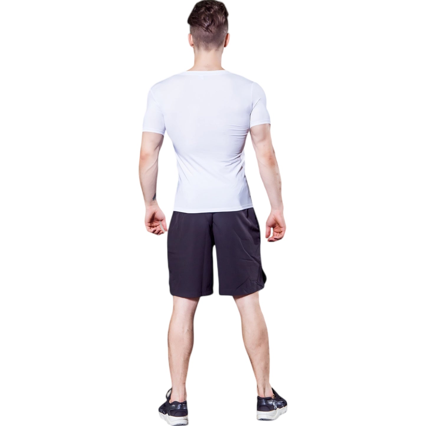 Anna-Kaci Active Men's V-Neck Short Sleeve Athletic Shirt with Stretch Fabric and Fitted Silhouette