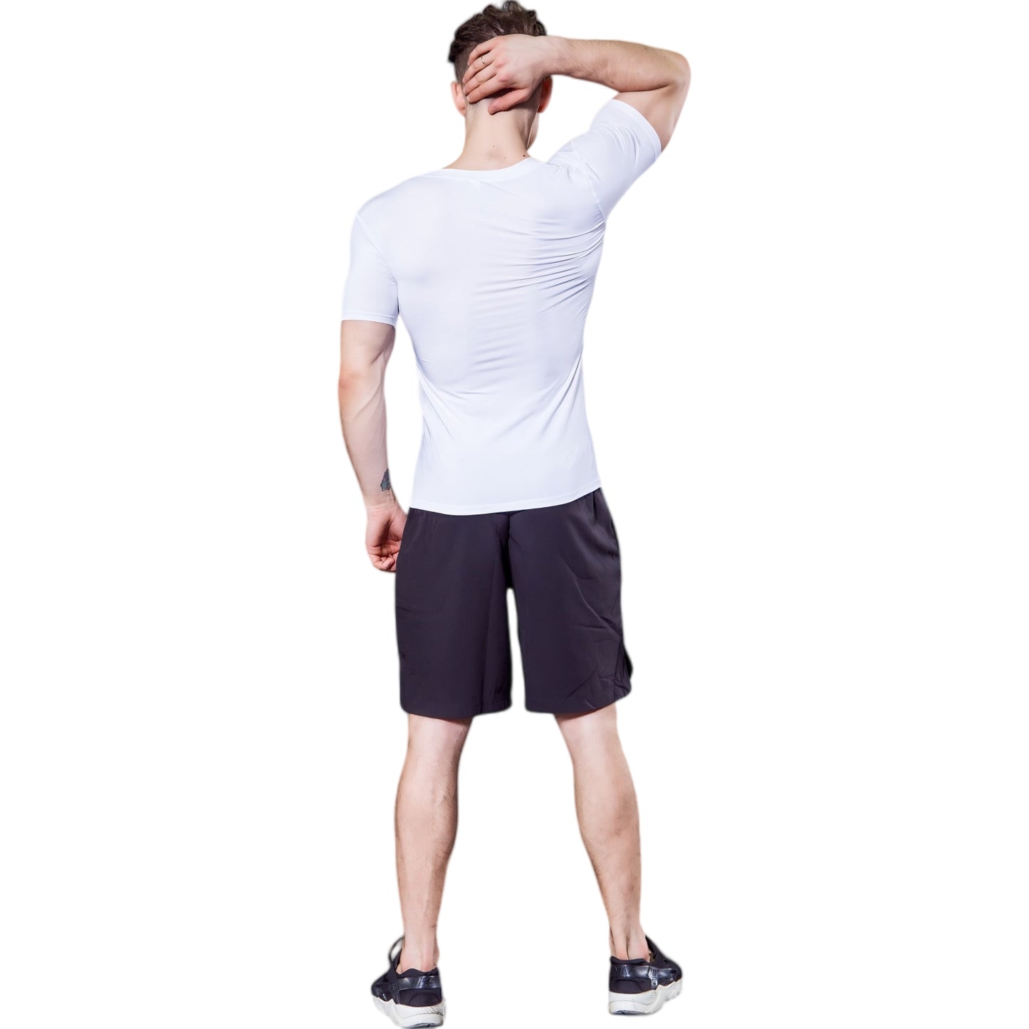 Anna-Kaci Active Men's V-Neck Short Sleeve Athletic Shirt with Stretch Fabric and Fitted Silhouette