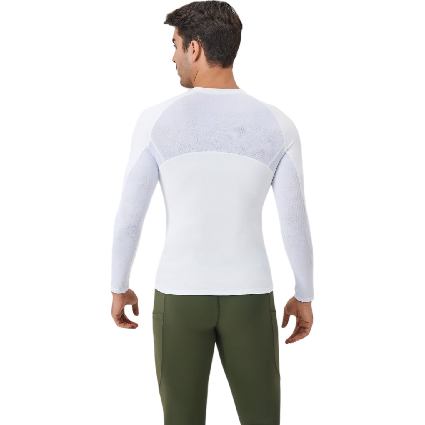 Anna-Kaci Active Men's Long Sleeve Compression Shirt with Stretch Fit and Athletic Seam Detailing