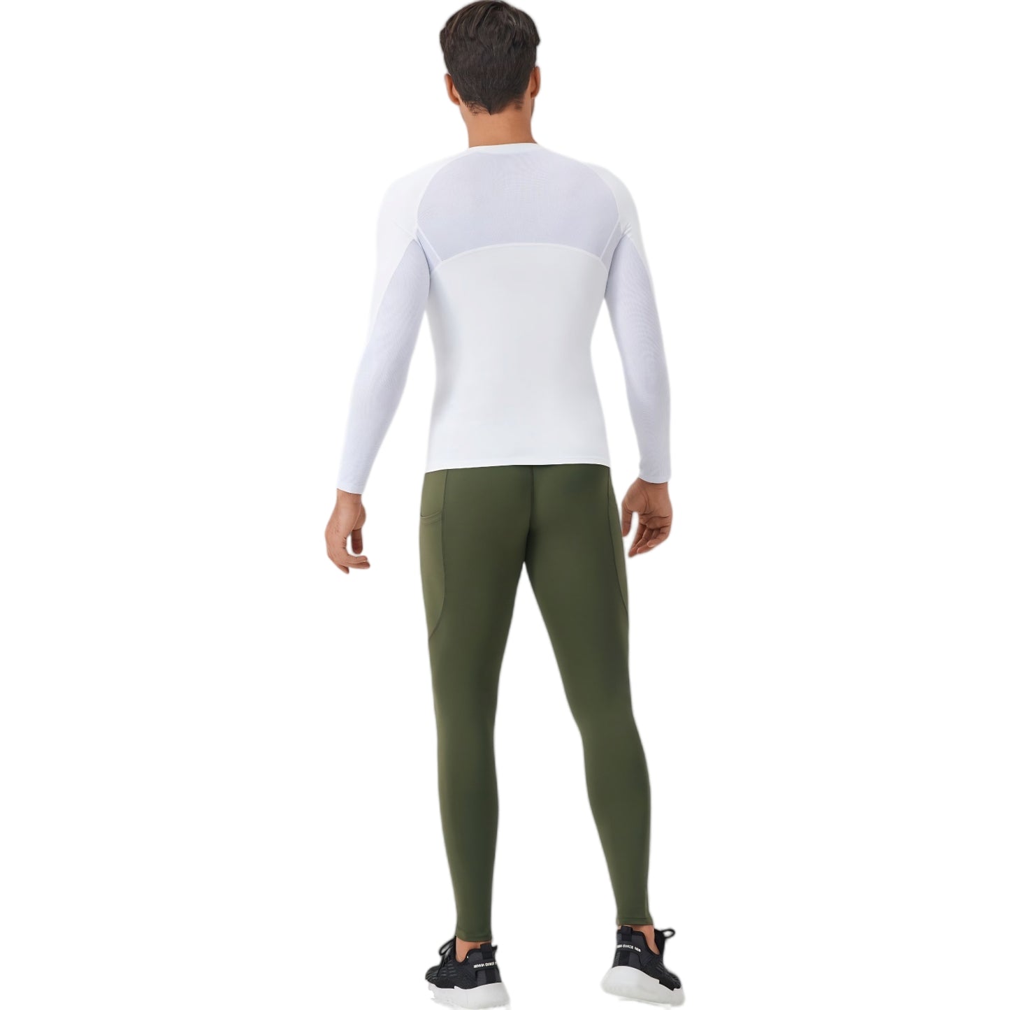 Anna-Kaci Active Men's Long Sleeve Compression Shirt with Stretch Fit and Athletic Seam Detailing