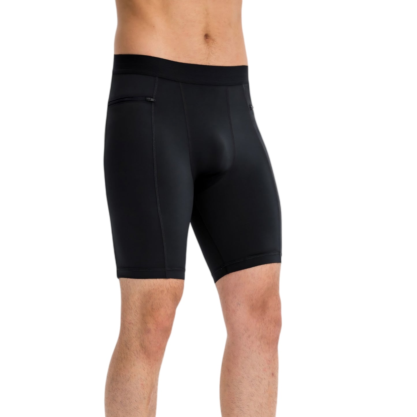 Anna-Kaci Active Men's Compression Biker Shorts with Side Pockets and Moisture-Wicking Stretch Fabric