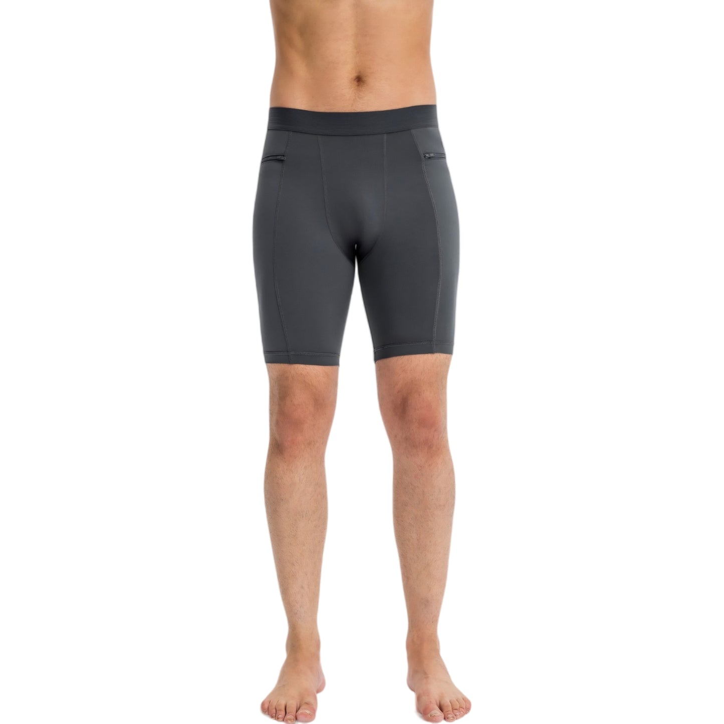 Anna-Kaci Active Men's Compression Biker Shorts with Side Pockets and Moisture-Wicking Stretch Fabric