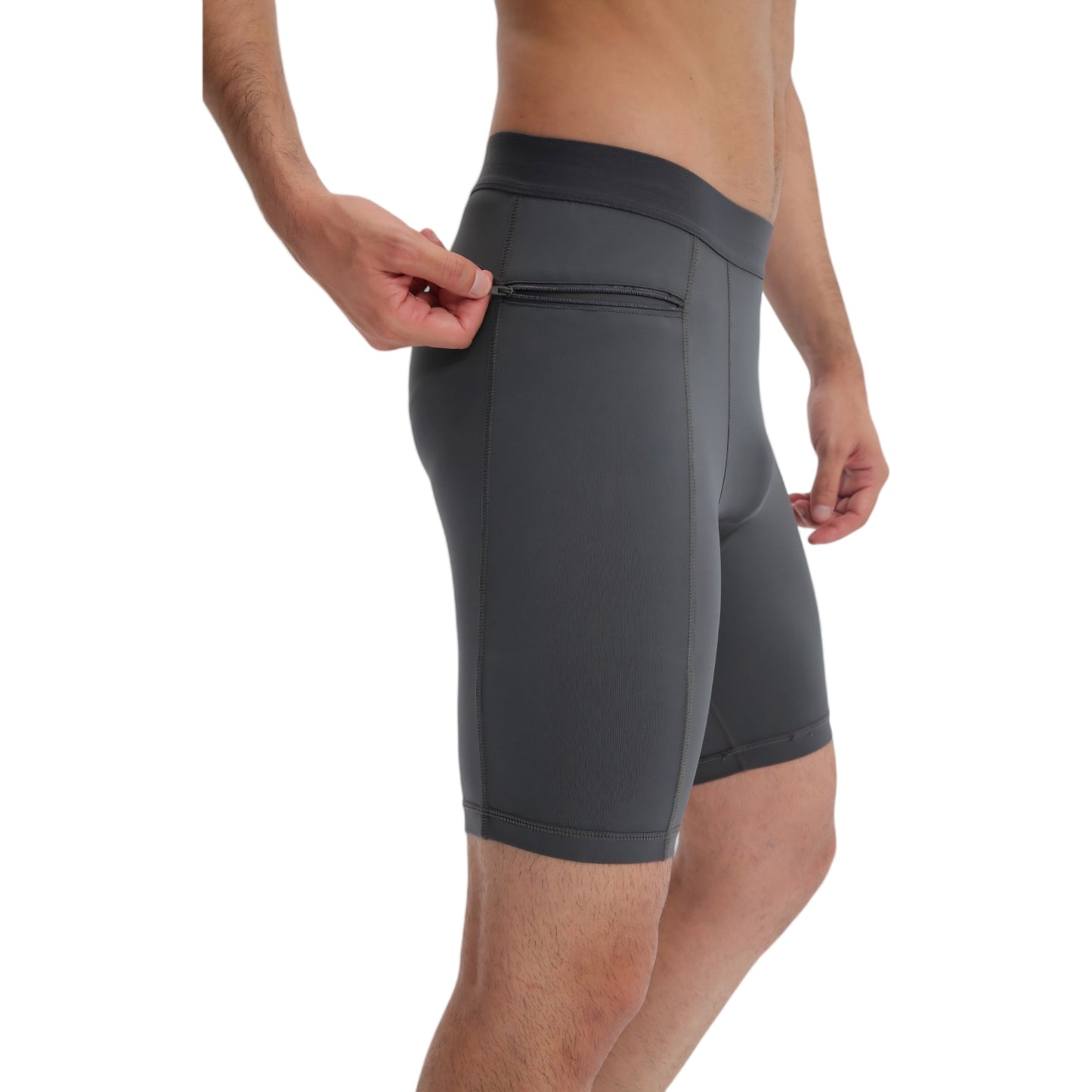 Anna-Kaci Active Men's Compression Biker Shorts with Side Pockets and Moisture-Wicking Stretch Fabric
