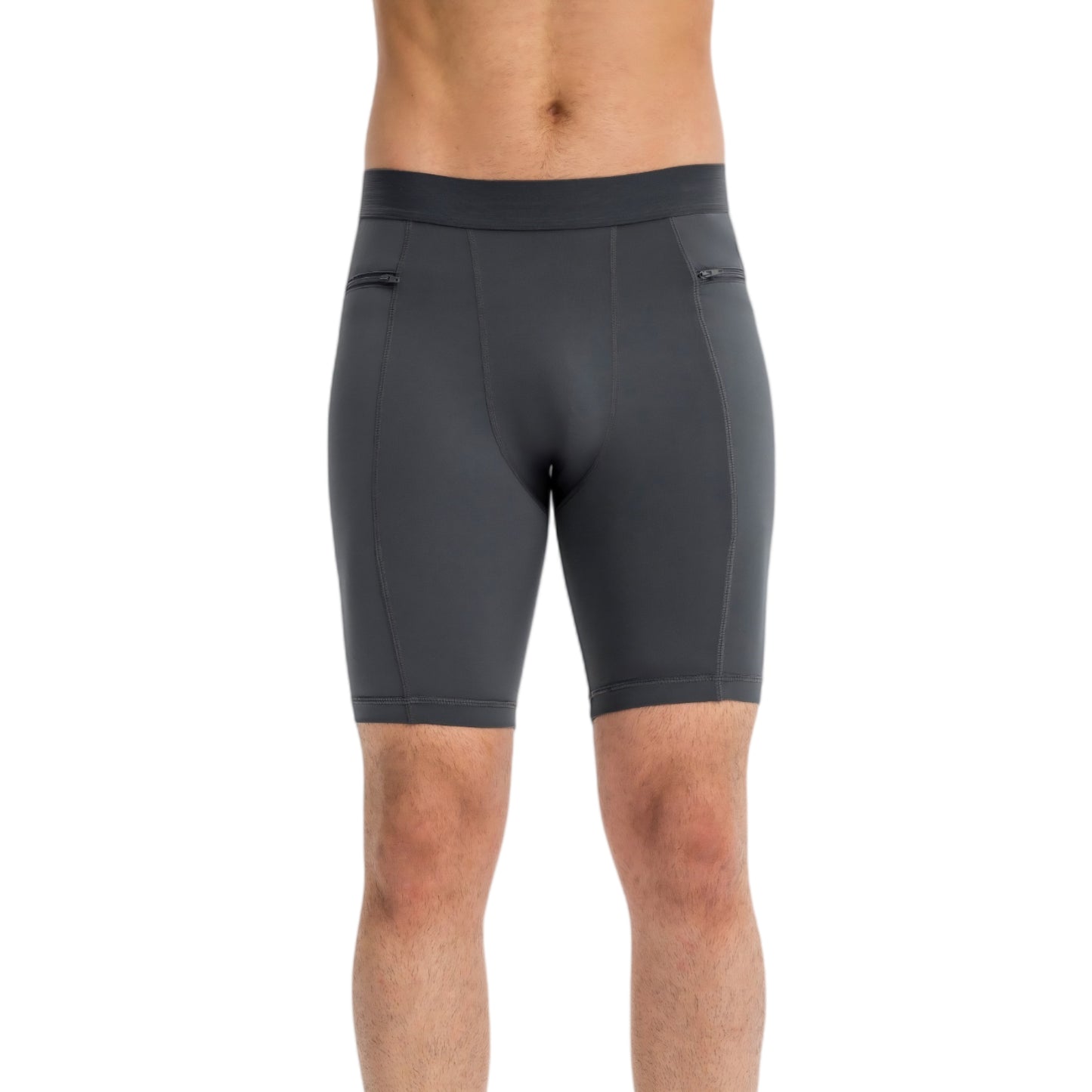Anna-Kaci Active Men's Compression Biker Shorts with Side Pockets and Moisture-Wicking Stretch Fabric