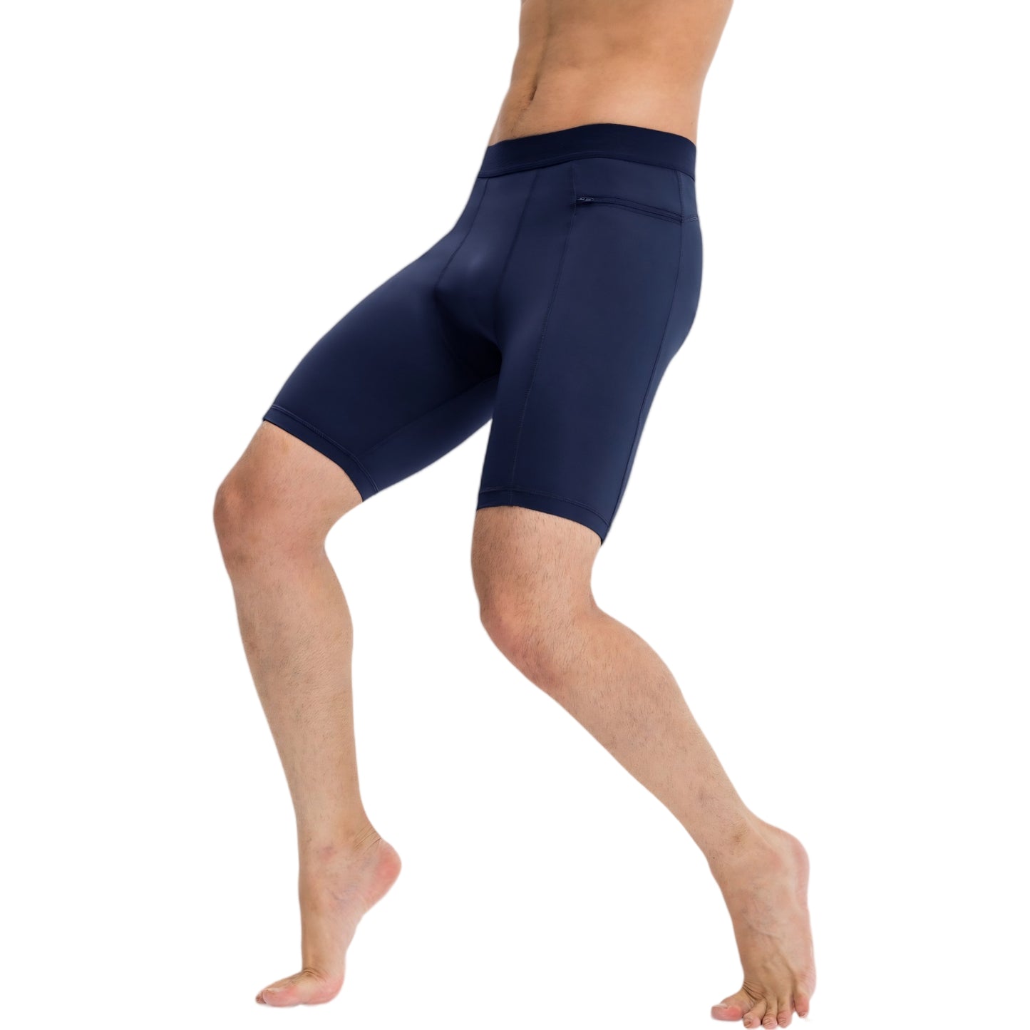 Anna-Kaci Active Men's Compression Biker Shorts with Side Pockets and Moisture-Wicking Stretch Fabric