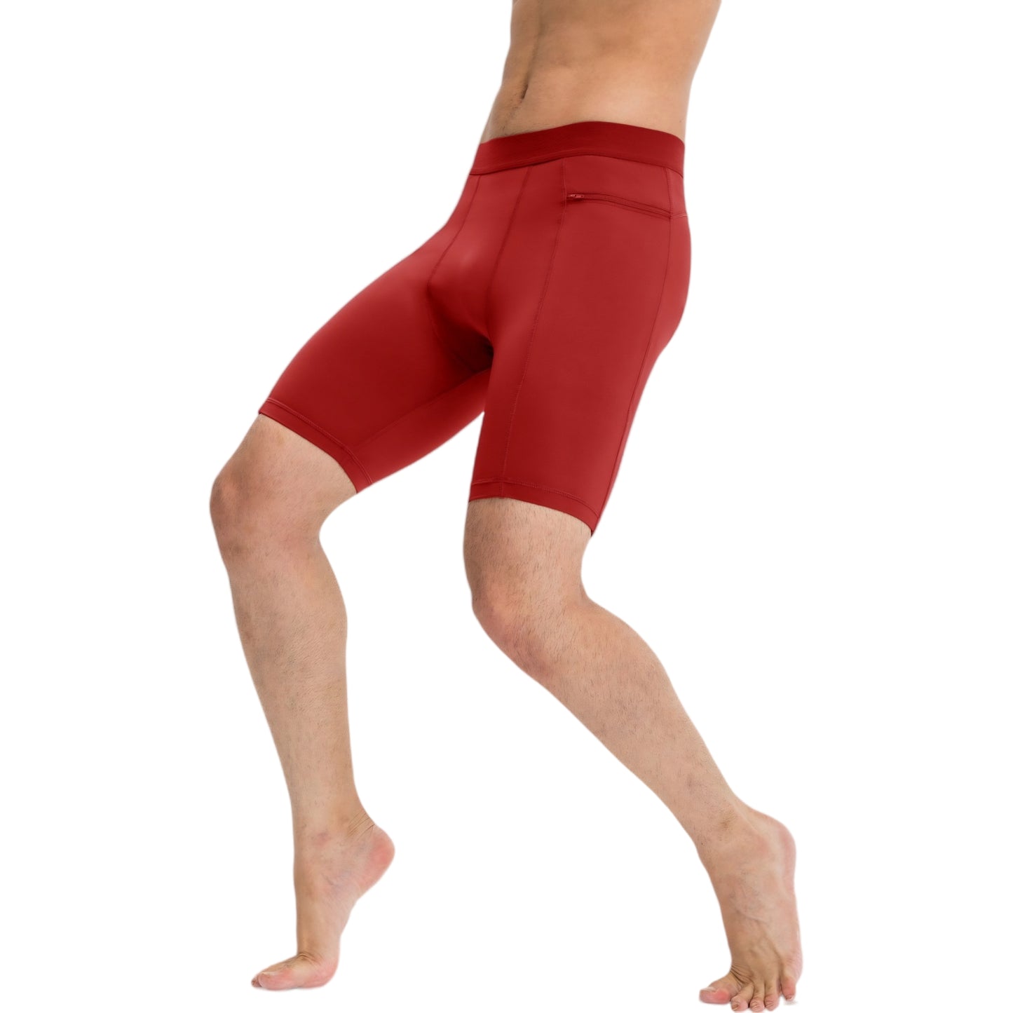 Anna-Kaci Active Men's Compression Biker Shorts with Side Pockets and Moisture-Wicking Stretch Fabric