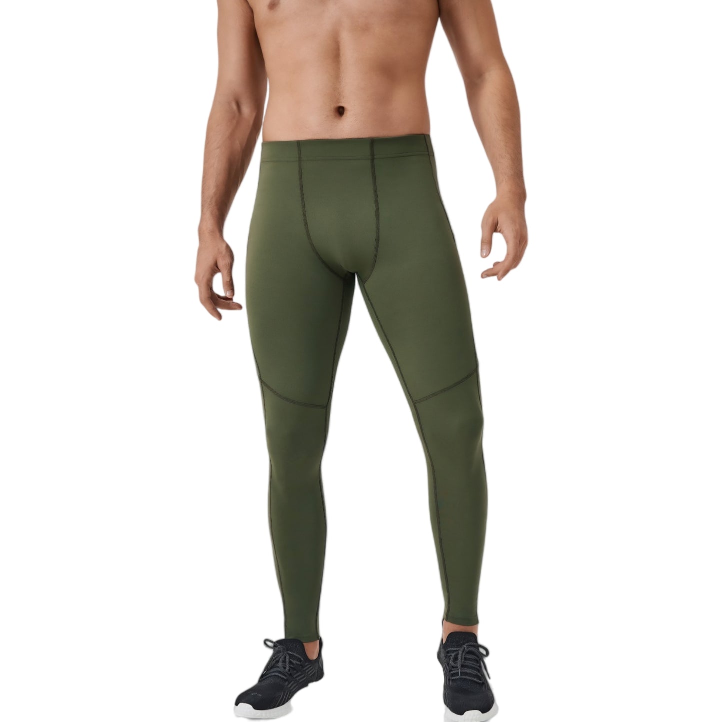 Anna-Kaci Active Men's Full-Length Compression Leggings with Side Pockets and Stretch Moisture-Wicking Fabric