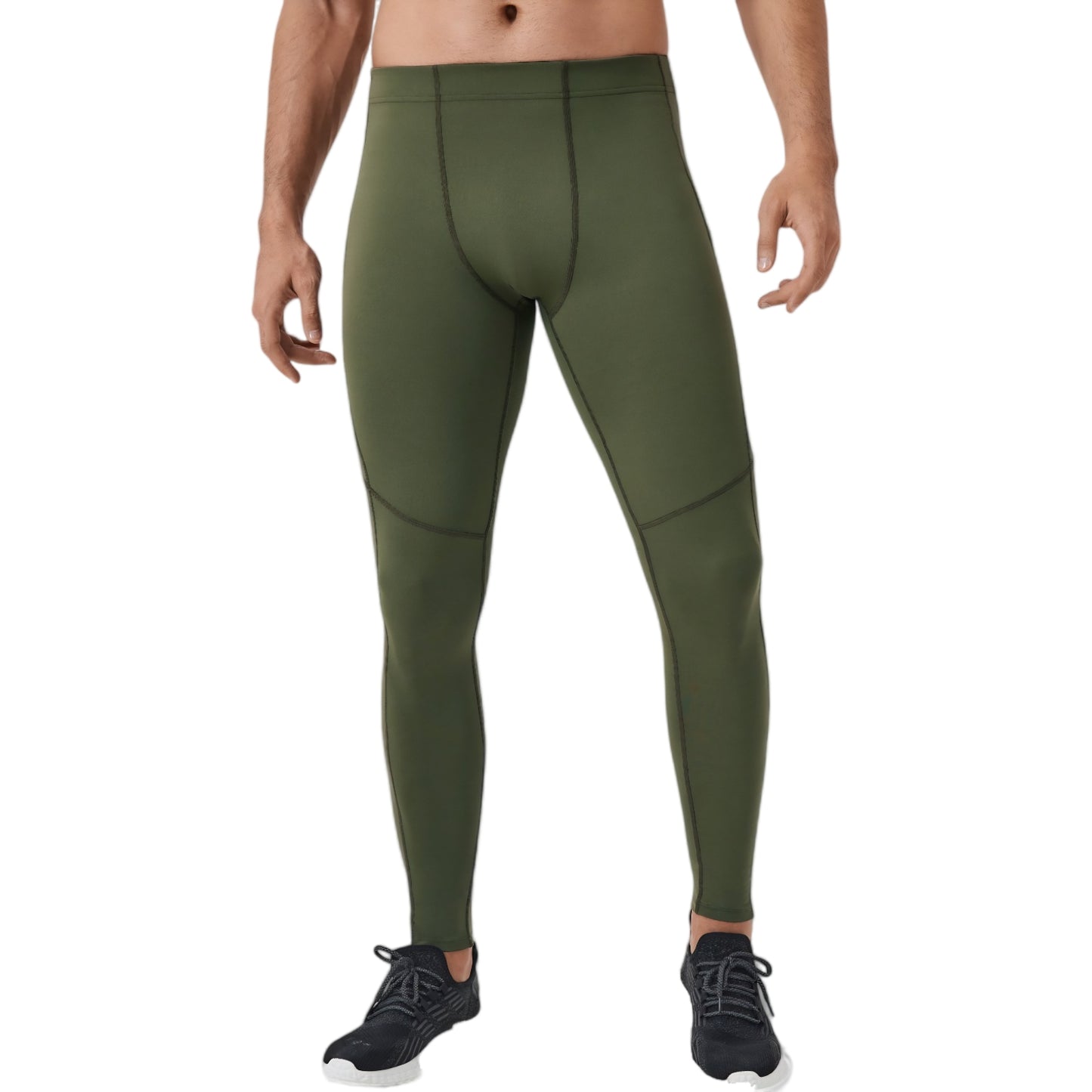 Anna-Kaci Active Men's Full-Length Compression Leggings with Side Pockets and Stretch Moisture-Wicking Fabric