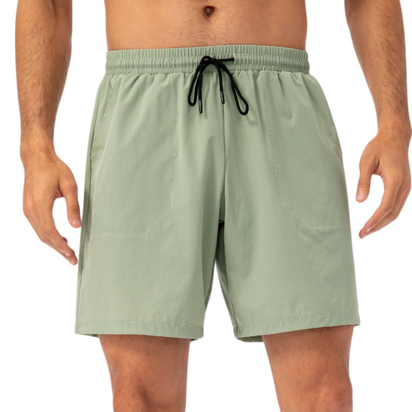 Anna-Kaci Active Men's Lightweight Quick-Dry Shorts with Elastic Drawstring Waist and Side Pockets